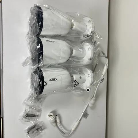 Lot of 3 Lorex 4K Ultra HD Smart Deterrence IP Cameras E893AB-Z