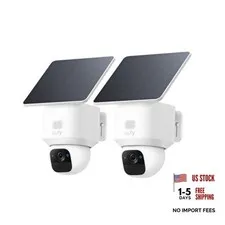 SoloCam E30, 2-Pack, 2K Solar Security Camera, AI Tracking | 360° 2 Pack