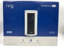 *New* Ring Spotlight Cam Pro Wired Plug-In Outdoor Security Camera (White).