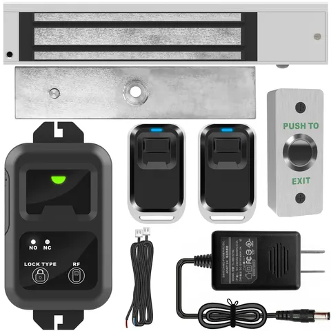 UHPPOTE Access Control Outswinging 600lb Electric Magnetic Door Lock Kit Sys...
