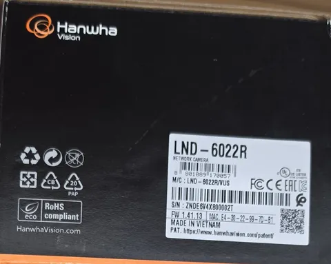 Wisenet LND-6022R Wired Indoor Dome Security Camera