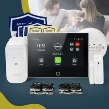 HOMSECUR Wireless WIFI 4G GSM LCD Home Security Alarm System+Pet-Immune/Friendly