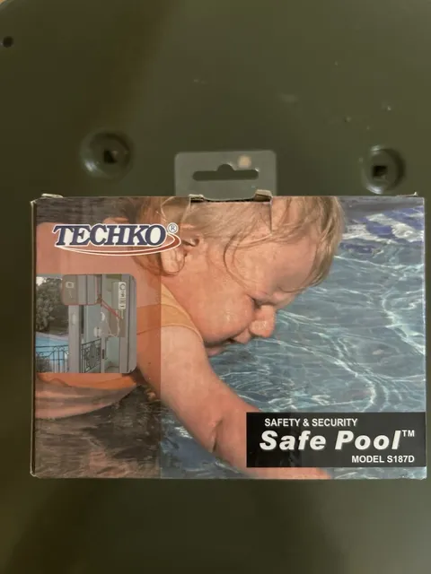TECHKO Safe Pool Area Entry Detector Alarm S187D 110-115 dB Weather Resistant