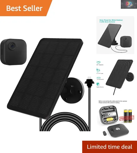 High-Efficiency 4W Solar Panel for Blink Outdoor Cameras