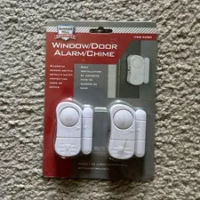 Bunker Hill Security Wireless Window/Door Alarm Chime 2-Pack White Battery