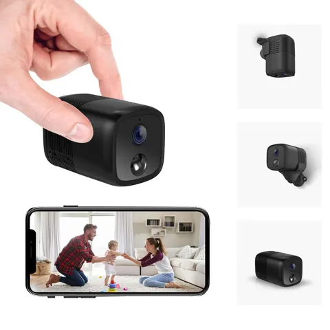 2K Security Camera Indoor Wireless with 5200mAh Larger Battery, Mini Security...