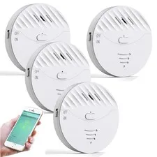 EverNary WiFi Window Alarm System, 4 Pack Glass Break Detection with Phone AP...