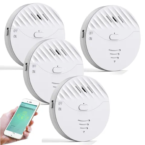 EverNary WiFi Window Alarm System, 4 Pack Glass Break Detection with Phone AP...