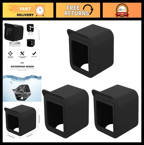 Silicone Security Camera Cover for Wyze Cam V3 - Dustproof, Rainproof, 3 Pack