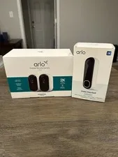 Arlo AVD4001-100NAR Video Doorbell 2nd Gen 2K and 2 Pack Security Camera VMC3280