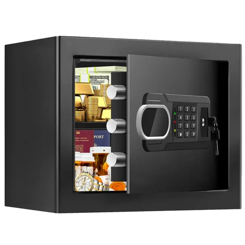 1.3 Cuft Small Fire Safe Box for Home, Personal Safe with Electronic Keypad a...