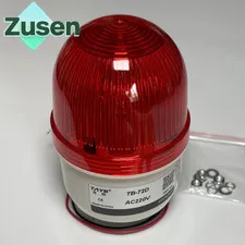 Zusen TB72D 12V 24V 110V 220V Red Color Small Flashing Light Security Alarm Stro