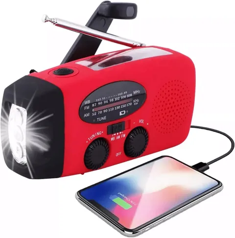 Radio de Emergencia solar con linterna
