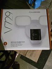 Alarm.com V729 4MP Outdoor Floodlight Security IP Camera, Wired, Wi-Fi, White