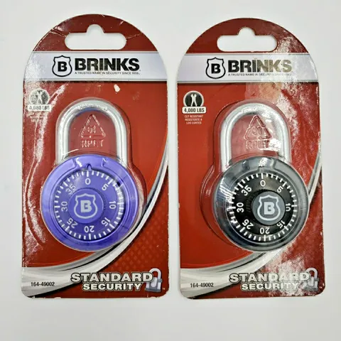 Combination Lock Padlock LOT of 2 Brinks School Locker Gym Cut/Pry Resistant NEW