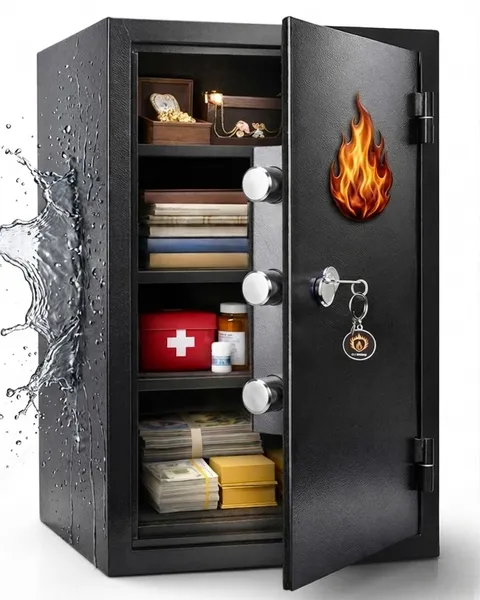 [𝟮𝟬𝟮𝟲 𝗡𝗲𝘄] 5.0 Cuft Fireproof Safe for Home, 1700°F Fire Resistance fo...