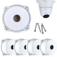 PRO-103-T Universal CCTV Junction Box, White PP5 Plastic, Weatherproof Mini C...
