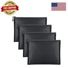 4 Large A4 Fireproof and Waterproof Document Bags - Perfect for Travel & Home