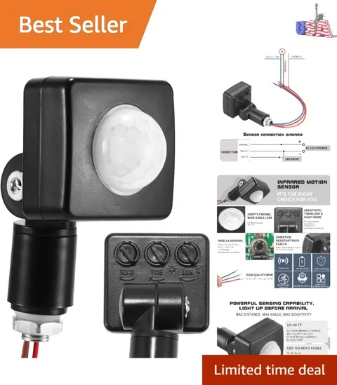 Energy-Saving Motion Sensor Light Switch - For Solar, Ceiling, and Alarm Lights