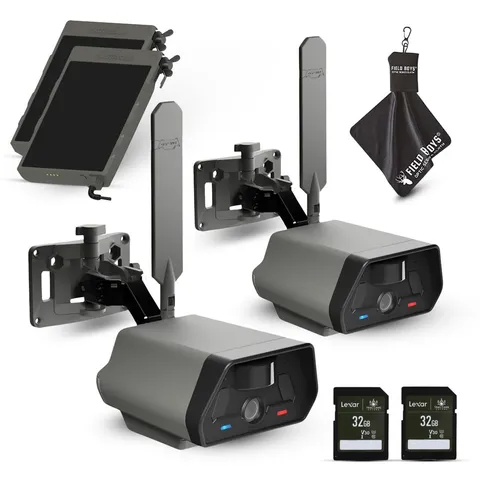 TACTACAM Defend Cellular Security Camera 2-Pack Bundle – 2 Solar Panels + 2...