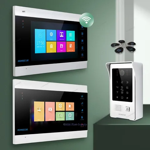 HOMSECUR 7" Hands-free WIFI Video Door Entry Security Intercom Password Access