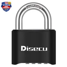 1 Pack Heavy Duty 4 Digit Combination Lock, Outdoor Waterproof Padlock
