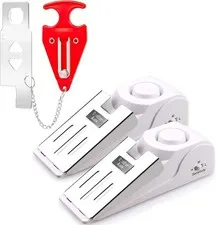 Portable Door Stop Alarm and Traveling Hotel Door Lock, No Installation Required