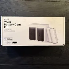 Battery Cam Pro 2-Pack, Wireless Indoor/Outdoor Home Security Camera 2K HD White