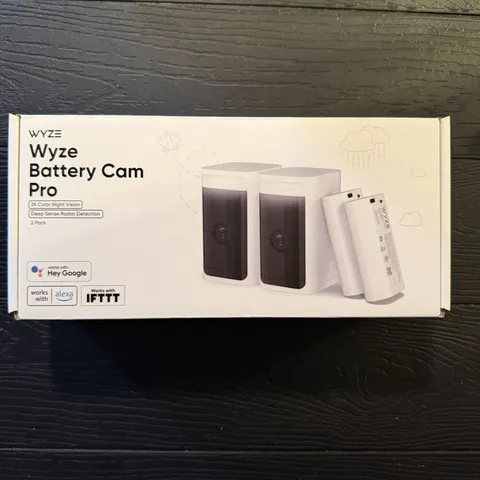 Battery Cam Pro 2-Pack, Wireless Indoor/Outdoor Home Security Camera 2K HD White