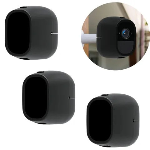 3 Pcs Black Silicone Skin Covers for Arlo Pro & Pro 2 Security Camera Protection