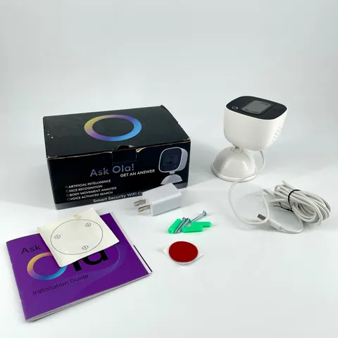 OLA USA - Ask OLA! 2 Way Voice Command Smart Security Camera - White