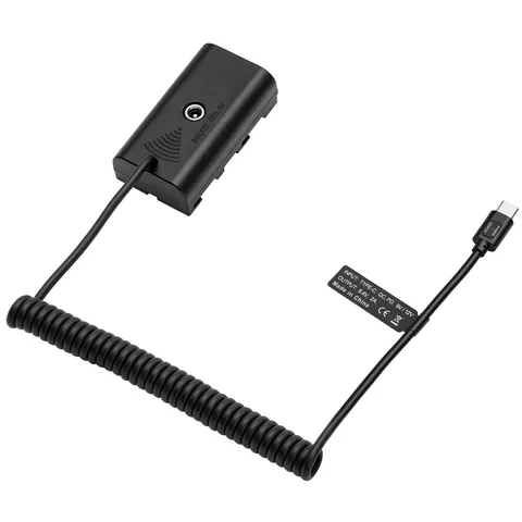 9V 12V PD USB C to NP-F970 F570 F550 Dummy Battery DC Adapter Coupler for Ato...