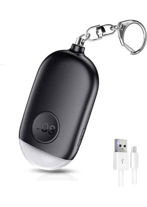 Safe Sound Personal Alarm - 130dB USB Rechargeable Keychain Alarm Self Defense S