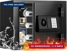 [𝟑𝟓-𝐌𝐢𝐧 𝟏𝟕𝟎𝟎°𝐅] Fireproof Safe for Home, 1.3 Cuft Home Safe