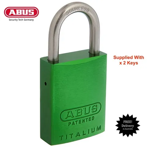 ABUS 83/40 Padlock 8340 Keyed Alike Padlocks Green-Free Postage
