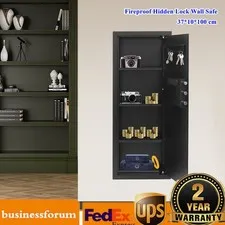 Fireproof Hidden Lock Wall Safe With Keys Cash Jewelry Superior Home Security