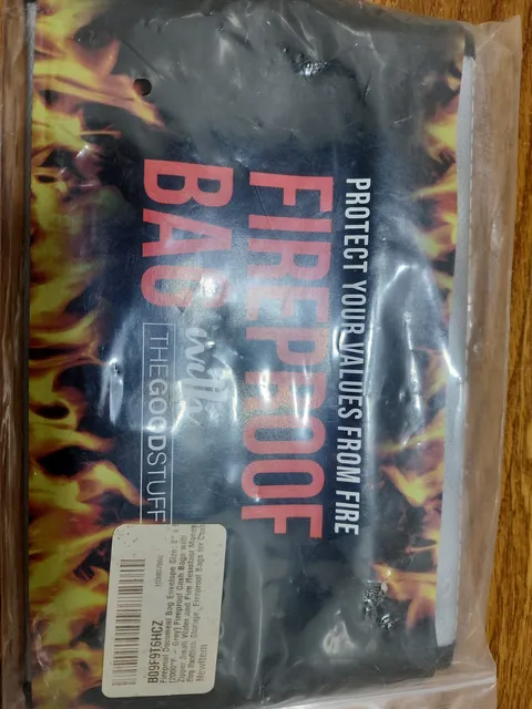 Fireproof Document Bag Envelope Size 2000°F Rated Water & Fire Resistant Small
