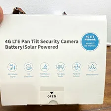 4G LTE IP Pan/Tilt Security Camera HD Color Battery Solar Weatherproof PIR