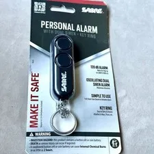 Sabre Personal Alarm With Dual Siren Key Ring Brand New