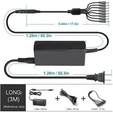 12V 5A Security Camera Power Adapter + 8-Way Splitter