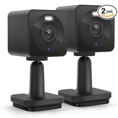 2 Pack Cam OG Smart Security Camera Indoor Outdoor Color Night Vision (Black)