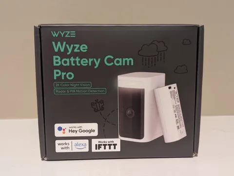 Wyze BATTERY Cam PRO 2k Security Outdoor/indoor Camera Brand New SEALED - White