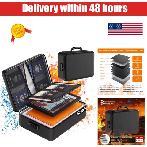 DocSafe 5200°F Fireproof Document Organizer with Lock, Portable Safe