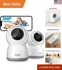 2K Indoor Security Camera, 5G/2.4G WiFi Pet Cameras for Home Security, 360° D...
