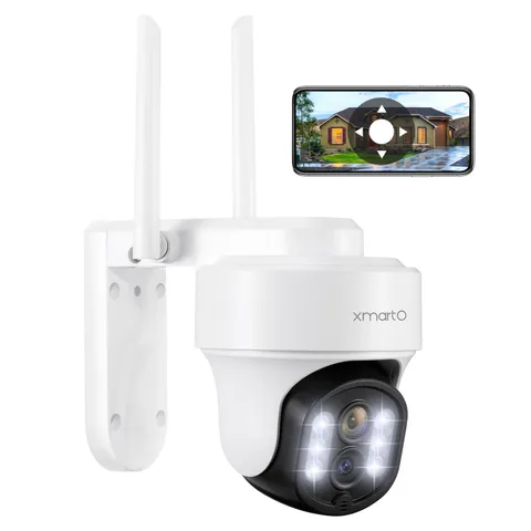 xmartO 10X Zoom Dual Lens PTZ Security Camera，2K 1 Count (Pack of 1), 6MP