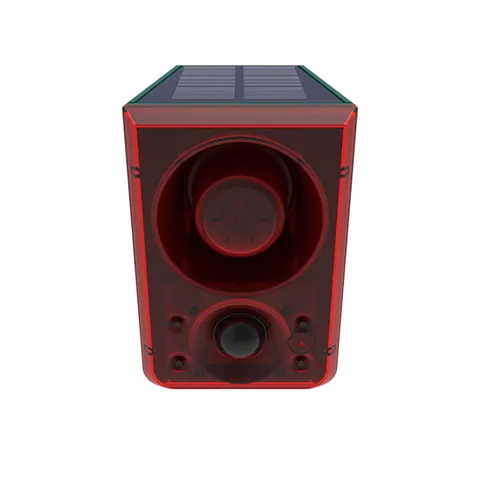 Solar Sound & Light Alarm Motion Sensor 129dB Outdoor Dog Barking Security SiraX