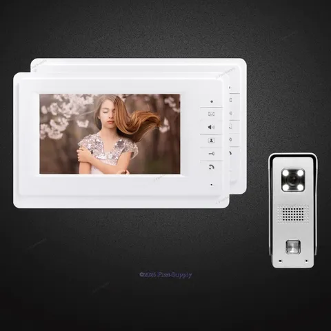 7" Hands-free Video Door Intercom System with IR Night Vision for Home Security