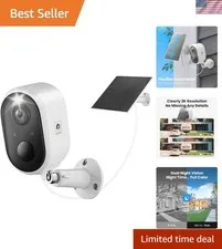 Smart Wireless Outdoor Camera with 2K Resolution & Flexible Storage Options
