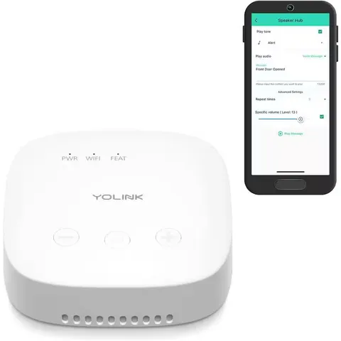 Smart Home Speaker Hub, Plays Tones/Alarms and Your Text-To-Speech Custom Messag