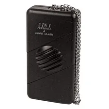 Safety Technology 2 N 1 Personal/Door Knob Panic Alarm in Black